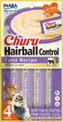 Inaba Churu Hairball Control Tuna Recipe Cat Treats, 4-pk